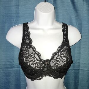 (3/$25) Elegant Black Lace Bra